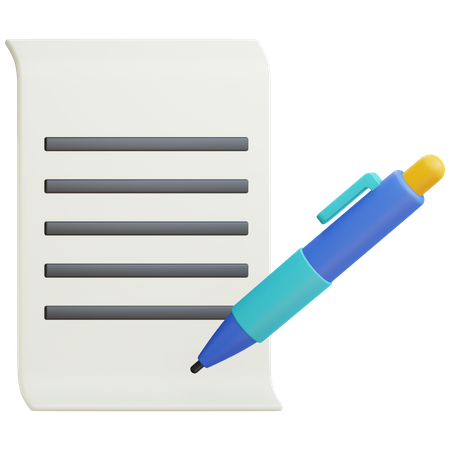 Write Notes  3D Icon