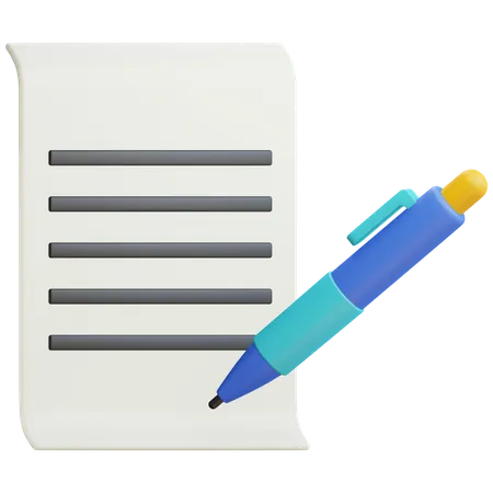 Write Notes  3D Icon