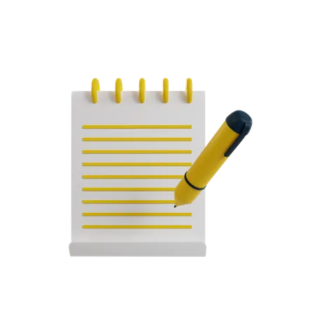 Write Notes  3D Icon