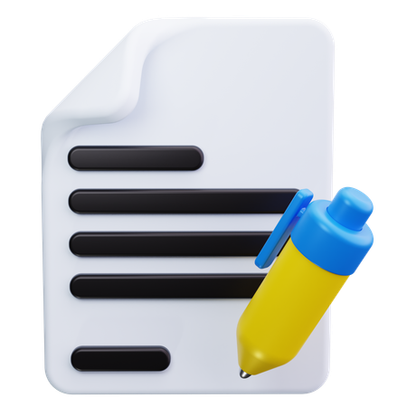 Write Notes  3D Icon