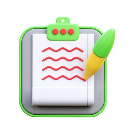 Write Notes  3D Icon