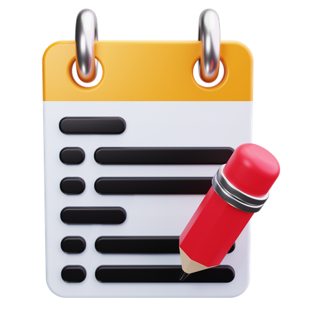 Write Notes  3D Icon