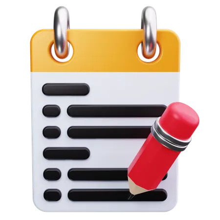 Write Notes  3D Icon