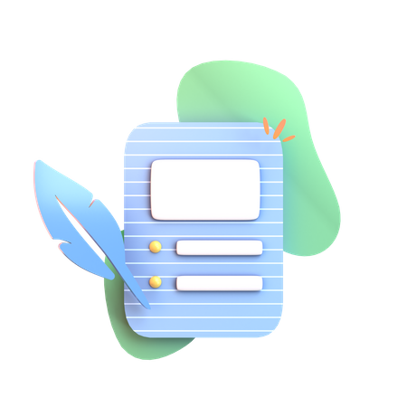 Write Task  3D Icon