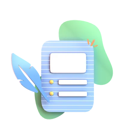 Write Task  3D Icon