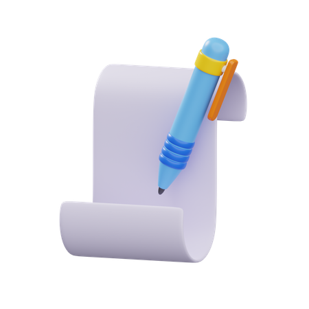 Writer  3D Icon