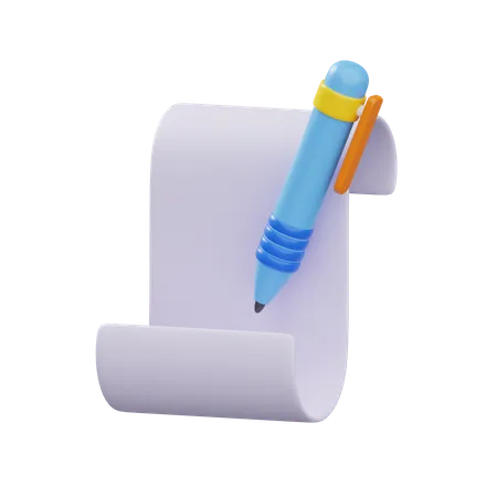 Writer  3D Icon