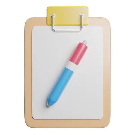 Writing Note Reminder 3D Icon