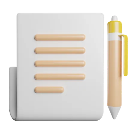 Writing  3D Icon