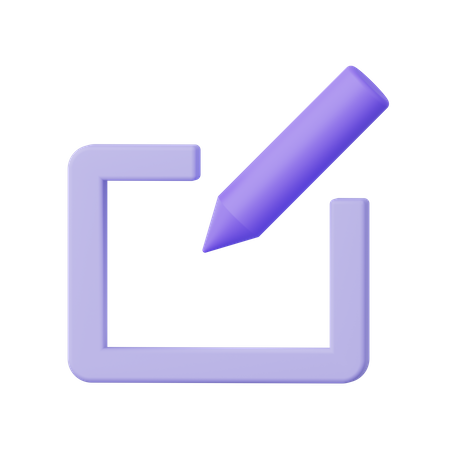 Writing  3D Icon