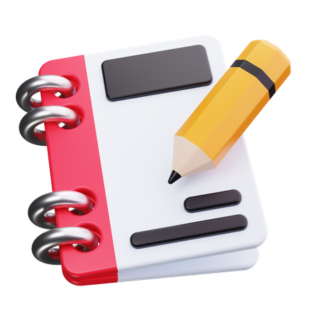 Writing  3D Icon