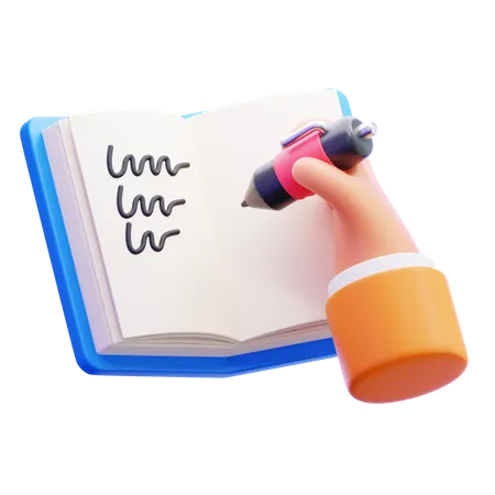 Writing  3D Icon