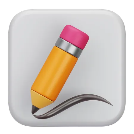 Writing  3D Icon