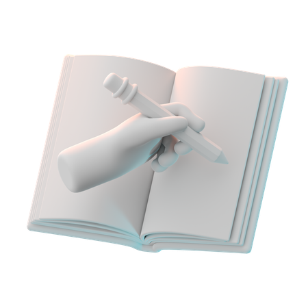 Writing  3D Icon