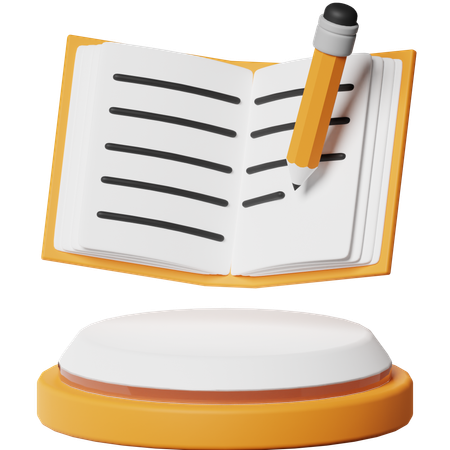 Writing  3D Icon