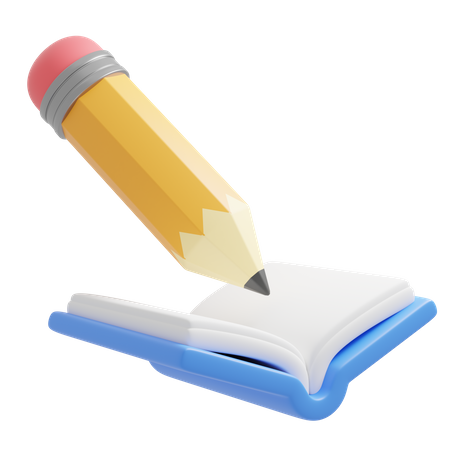 Writing  3D Icon