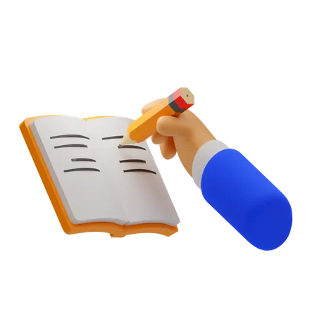 Writing Book  3D Icon