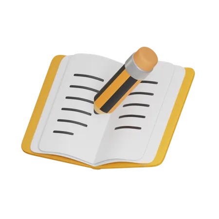 Writing Book  3D Icon