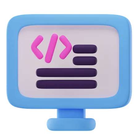 Writing Code  3D Icon