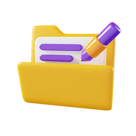 Writing Folder  3D Icon
