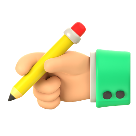 Writing Hand Gesture  3D Icon