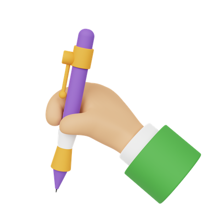 Writing Hand Gesture  3D Icon