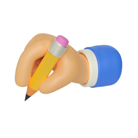 Writing Hand Gesture  3D Illustration