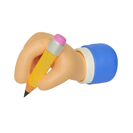 Writing Hand Gesture 3D Illustration