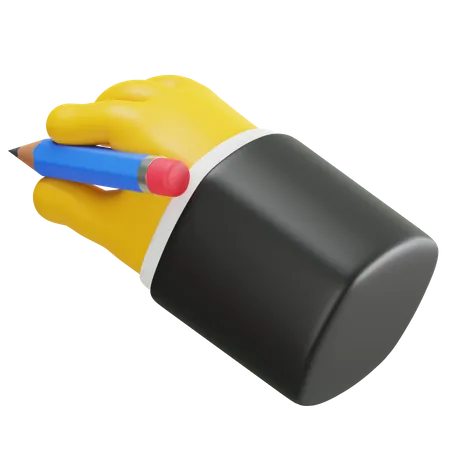 3 D Illustration With Hand Showing Writing Hand Gesture 3D Icon
