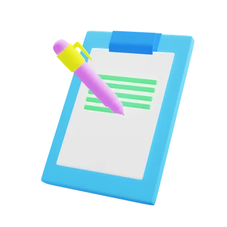 Writing In A 3 D Illustration 3D Icon