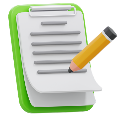 Writing Notes  3D Icon