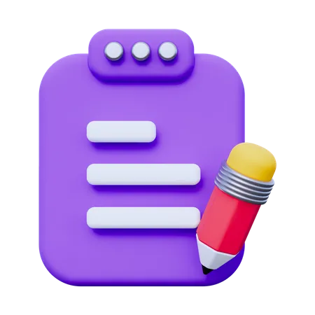 Writing Report  3D Icon