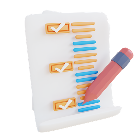 Writing Schedule  3D Icon