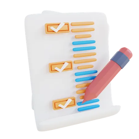 Writing Schedule  3D Icon