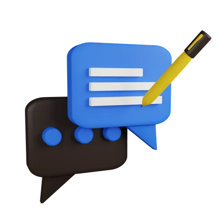 Writing survey  3D Icon