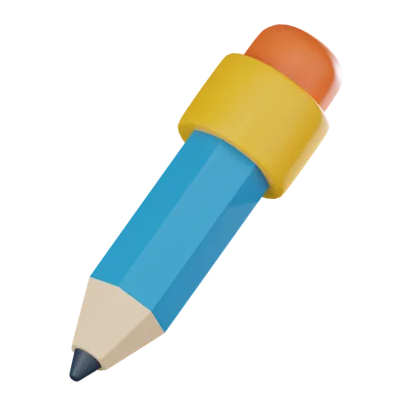 Pencil Symbol Of Creativity And Learning Ideal For School Related Concepts Artistry And Academic Design Projects 3 D Render Illustration 3D Icon