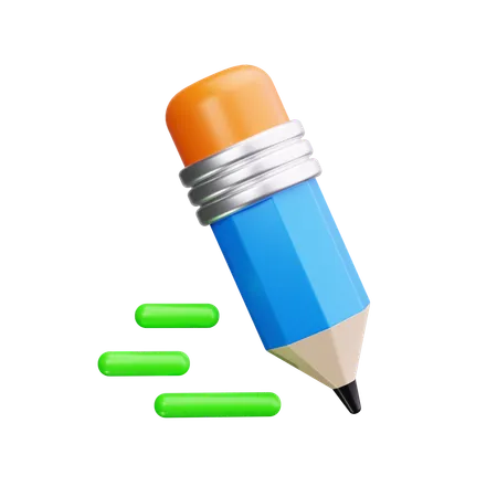 Writing With Pencil  3D Icon