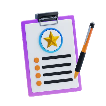 Written Review  3D Icon