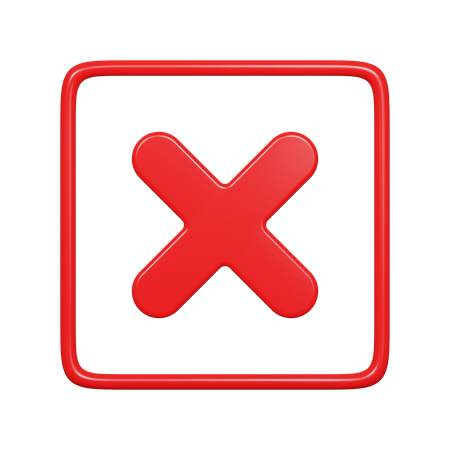 Wrong  3D Icon