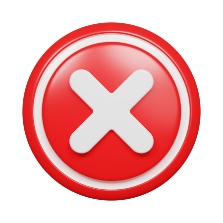 Wrong  3D Icon