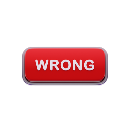 Wrong button  3D Icon