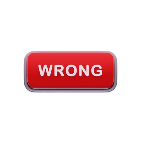Wrong button  3D Icon