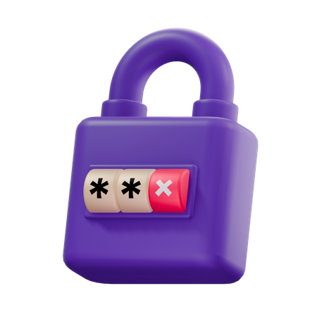 Wrong Password  3D Icon