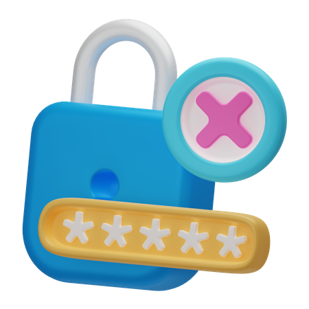 Wrong Password  3D Icon