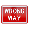 wrong way 3d logo