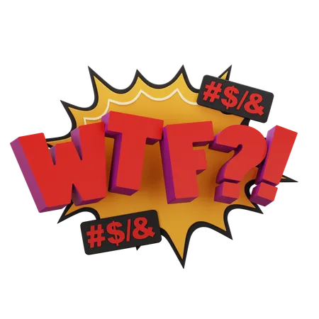 Wtf  3D Icon