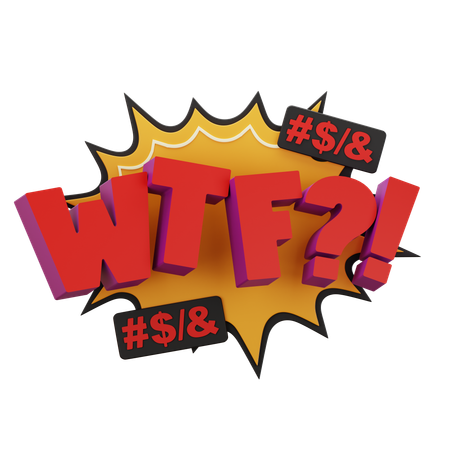 Wtf  3D Sticker