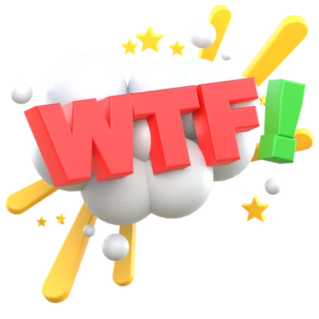 Wtf Sticker  3D Sticker