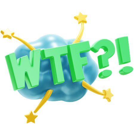 Wtf Sticker  3D Icon