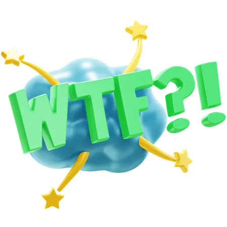 Wtf Sticker  3D Icon
